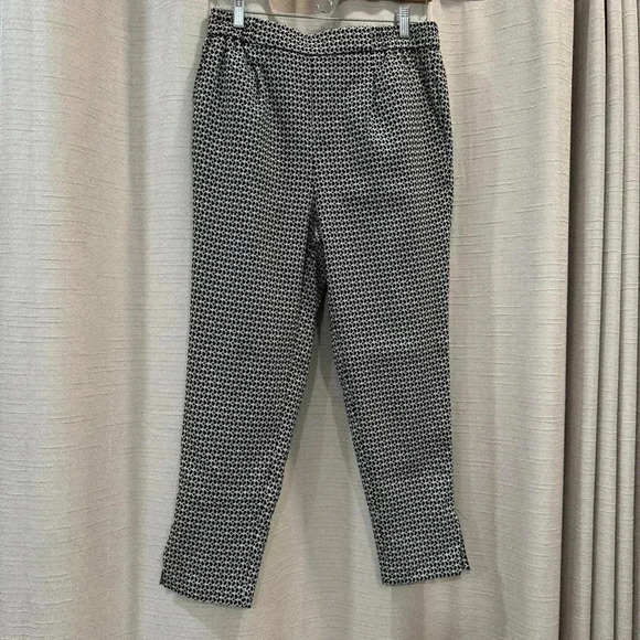 Anthropologie Womens Diamond Pattern Woven Textured Pant Size S